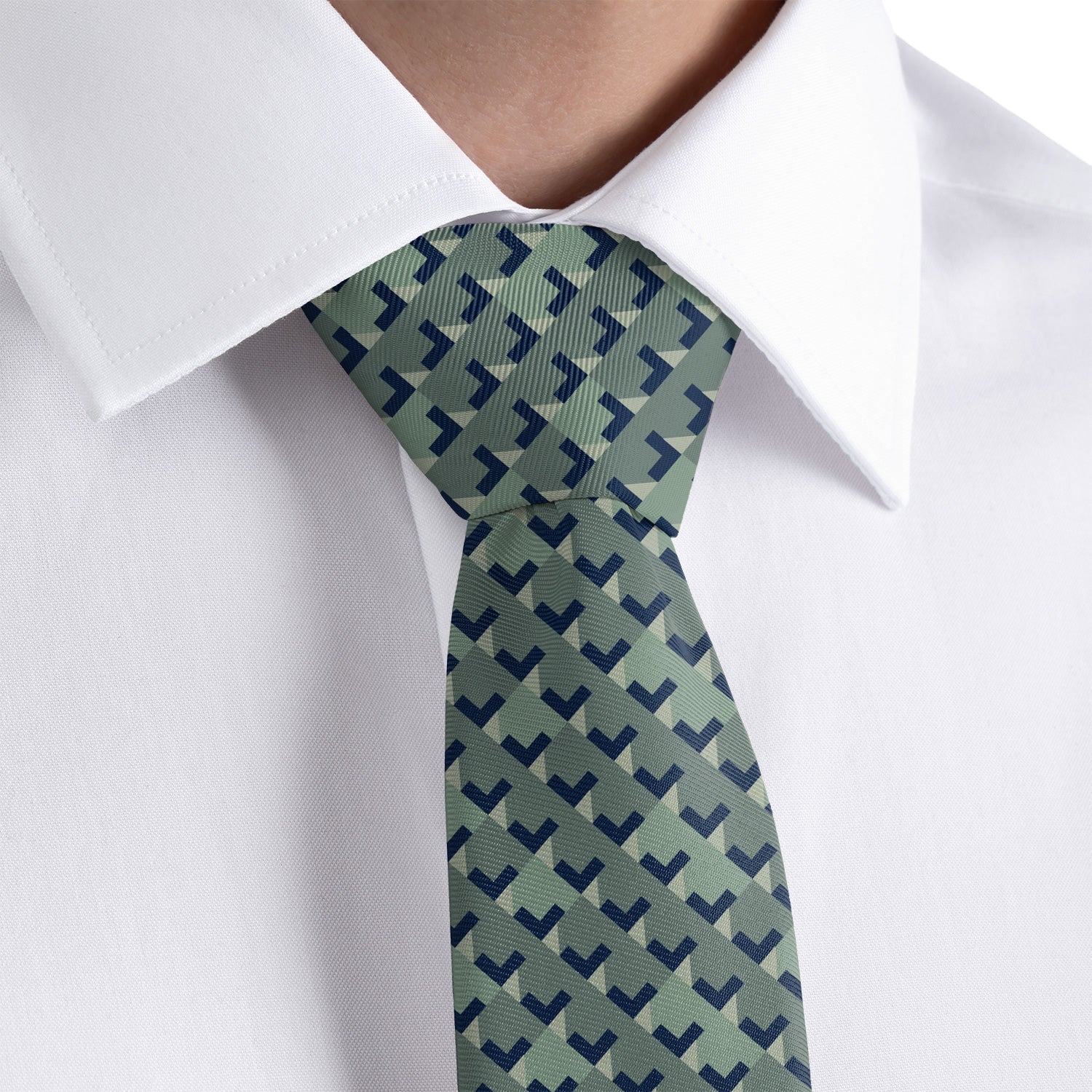 Maze Geo Necktie - Dress Shirt - Knotty Tie Co.