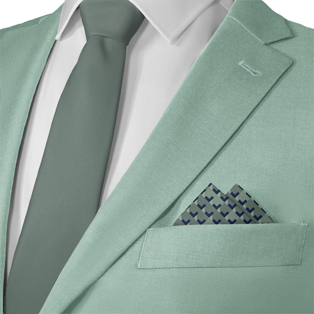 Maze Geo Pocket Square - Matching Necktie- Knotty Tie Co.