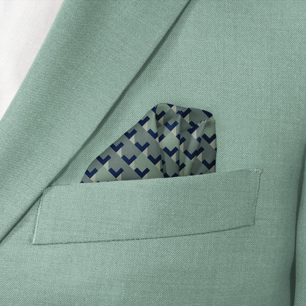 Maze Geo Pocket Square - Wave Fold - Knotty Tie Co.