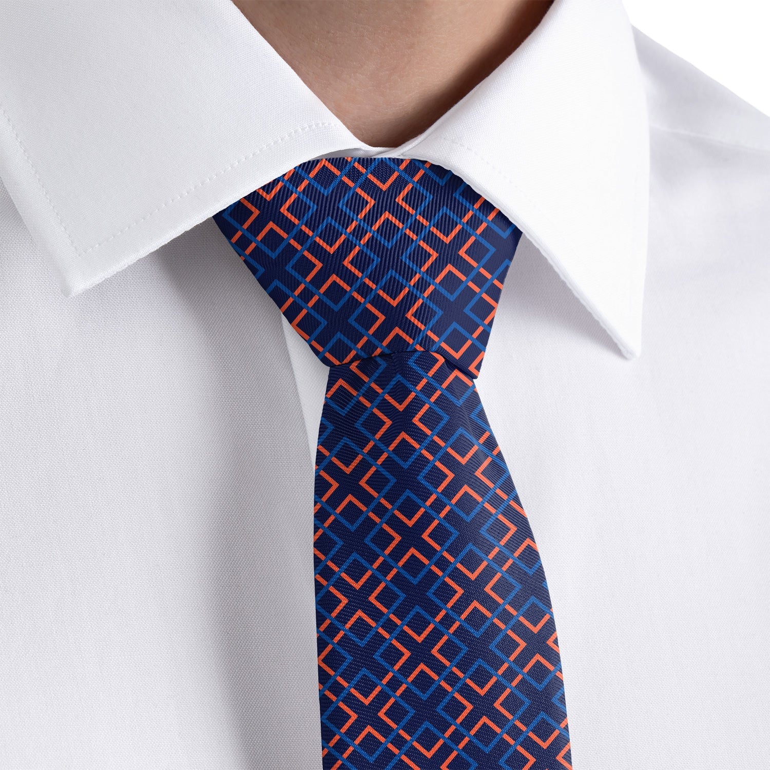 Mesa Geometric Necktie - Rolled - Knotty Tie Co.