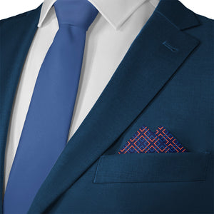 Mesa Geometric Pocket Square - Matching Necktie- Knotty Tie Co.