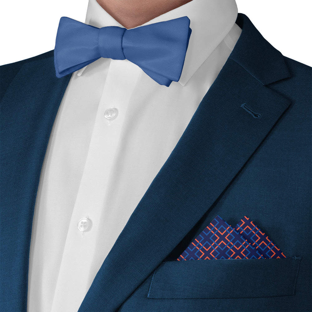 Mesa Geometric Pocket Square - Matching Bow Tie - Knotty Tie Co.