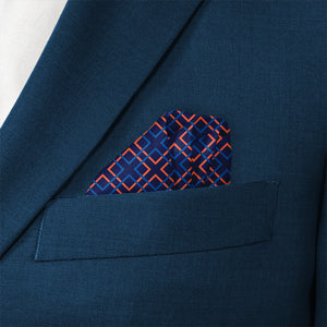 Mesa Geometric Pocket Square - Wave Fold - Knotty Tie Co.