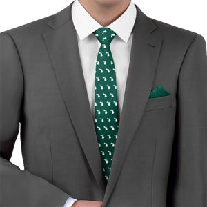 Michigan State Outline Necktie - Matching Pocket Square - Knotty Tie Co.