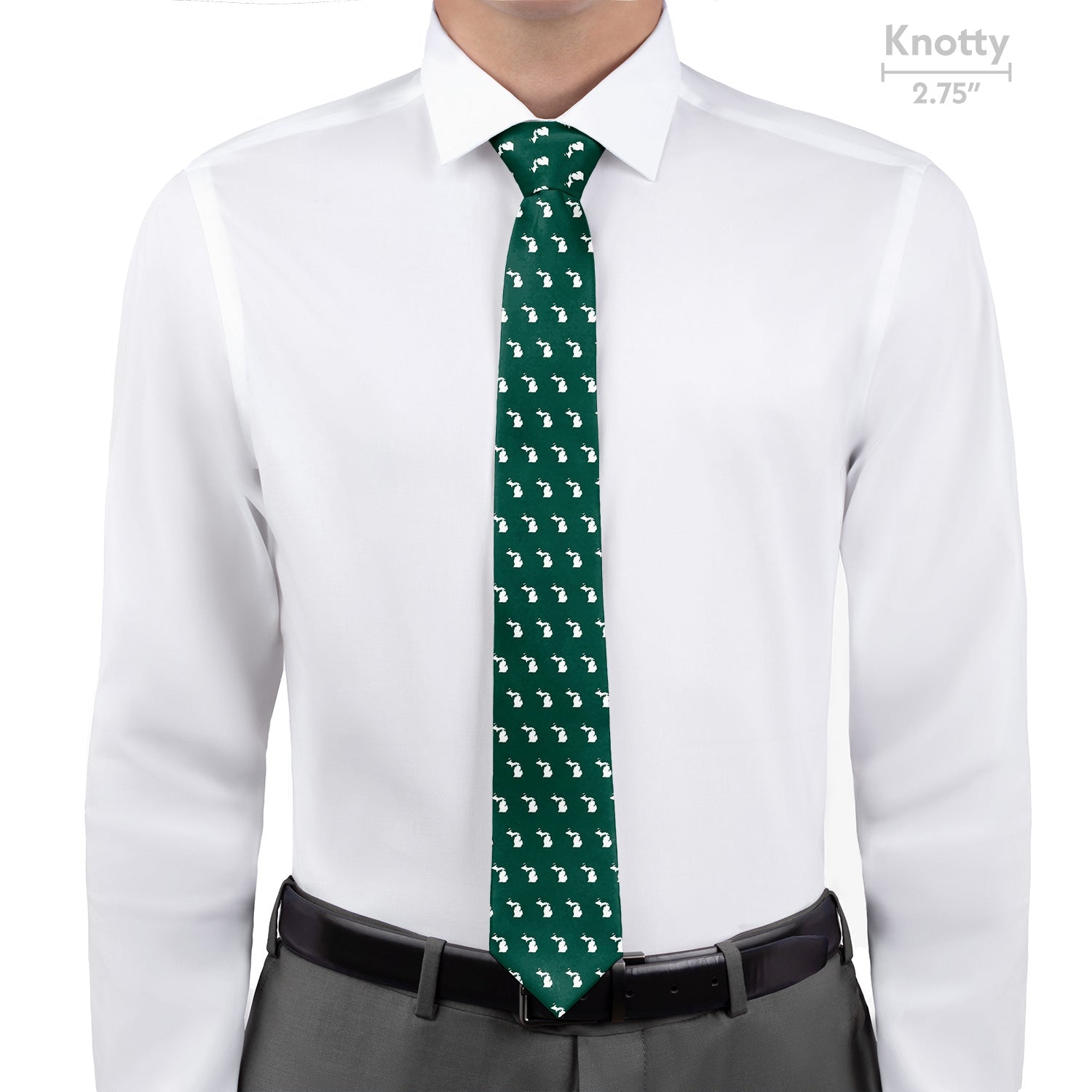 Michigan State Outline Necktie - Knotty - Knotty Tie Co.