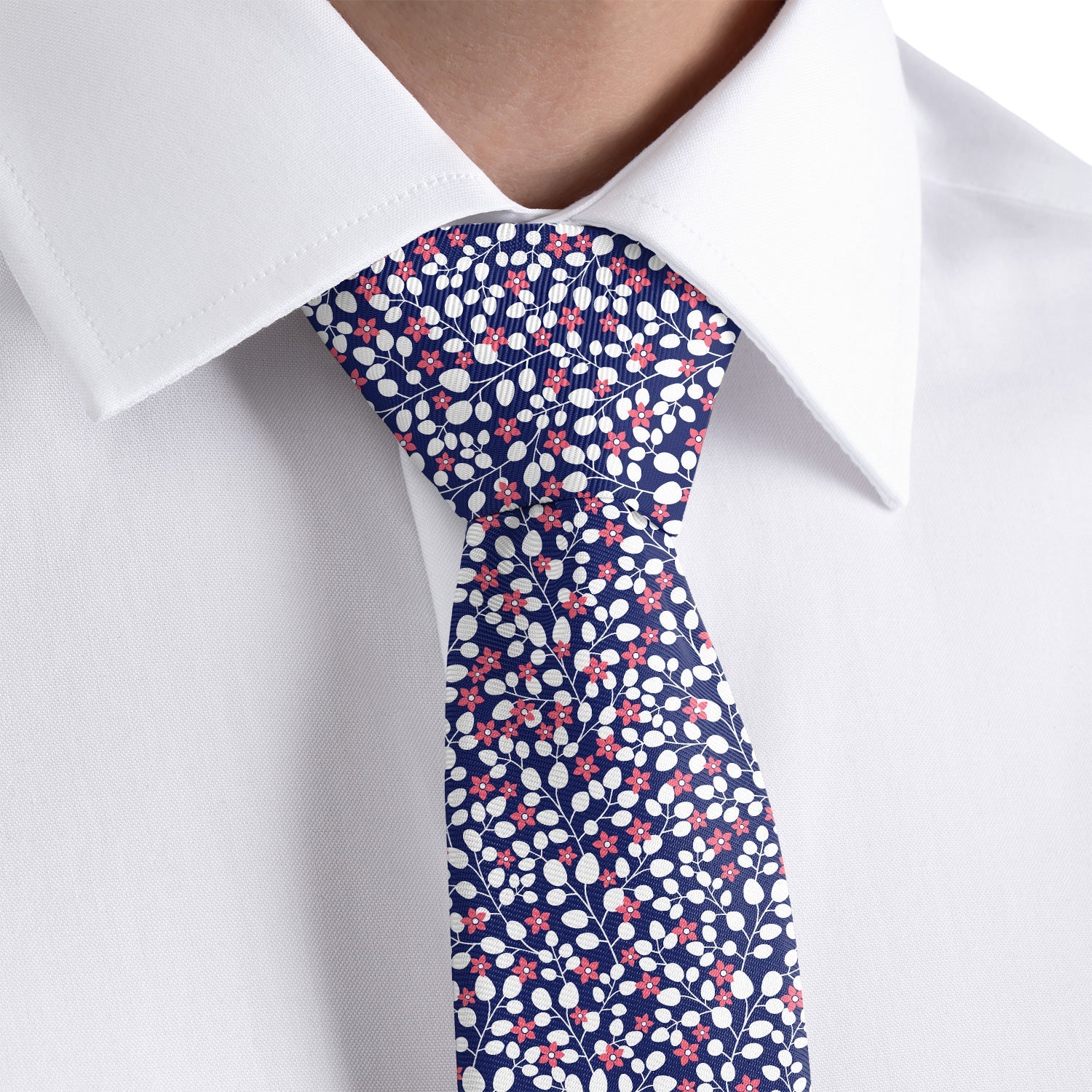 Micro Floral Necktie - Rolled - Knotty Tie Co.