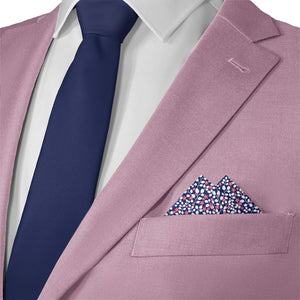 Micro Floral Pocket Square - Matching Necktie- Knotty Tie Co.