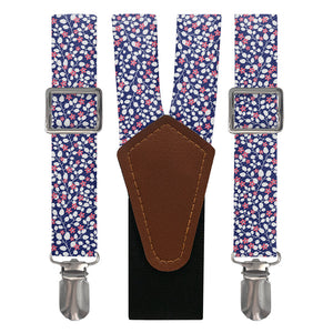 Micro Floral Suspenders - Main View - Knotty Tie Co.