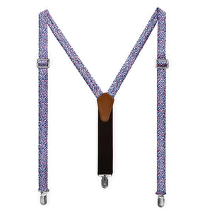 Micro Floral Suspenders - Full Front View - Knotty Tie Co.