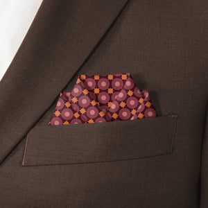 Micro Tiles Pocket Square - Scalloped Fold - Knotty Tie Co.