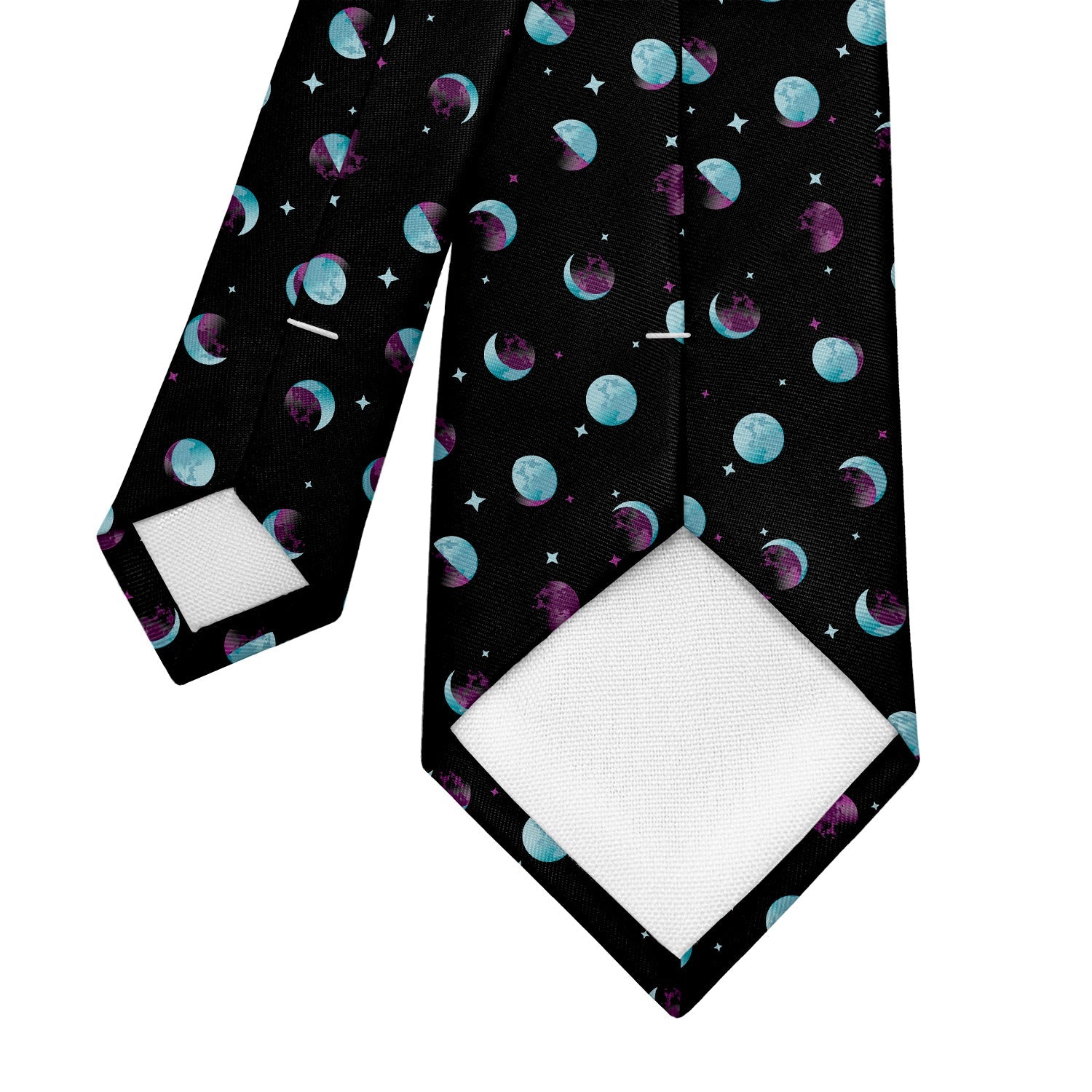 Mini Moons Space Necktie - Tipping - Knotty Tie Co.