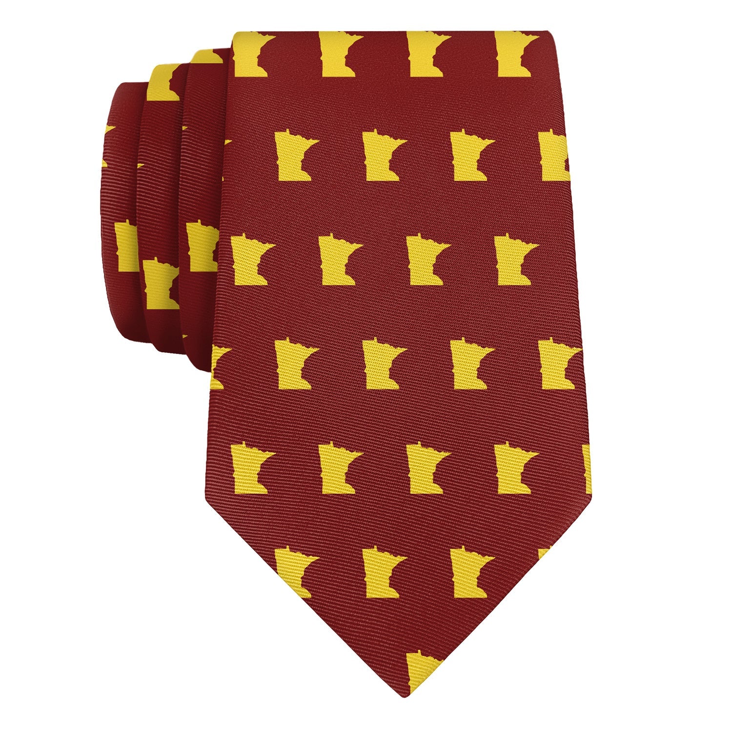 Minnesota State Outline Necktie - Rolled - Knotty Tie Co.