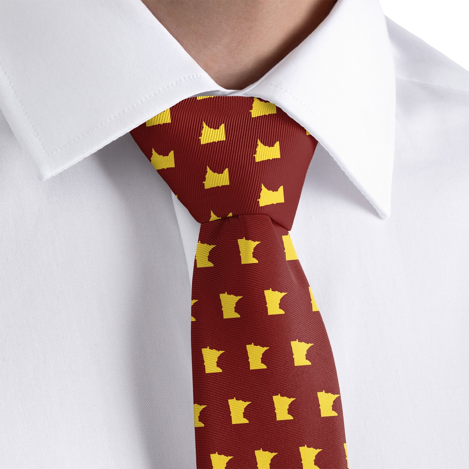 Minnesota State Outline Necktie - Rolled - Knotty Tie Co.