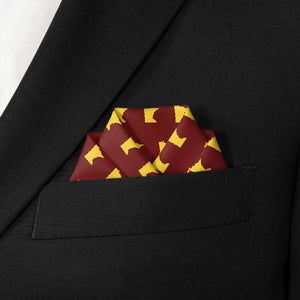 Minnesota State Outline Pocket Square - Scalloped Fold - Knotty Tie Co.