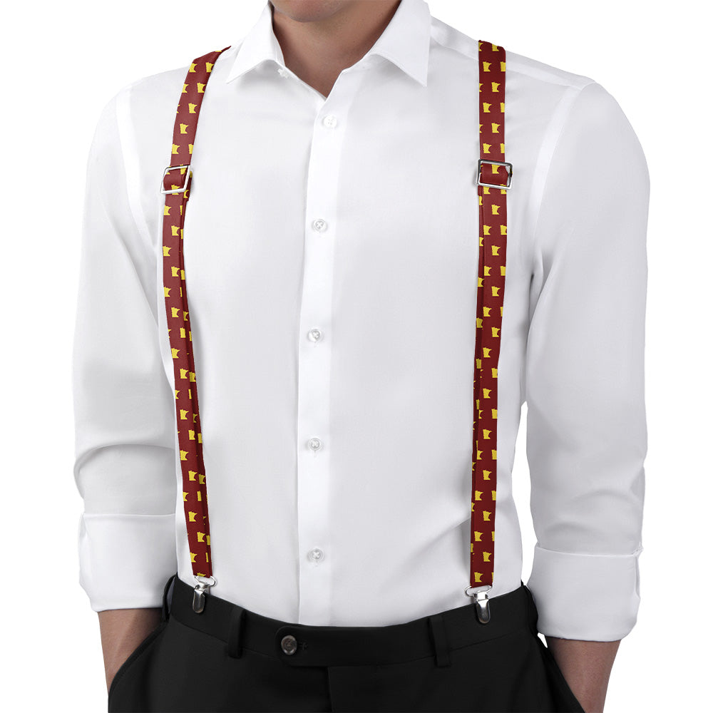 Minnesota State Outline Suspenders - Main View - Knotty Tie Co.