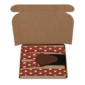 Minnesota State Outline Suspenders - Kraft Gift Box Packaging - Knotty Tie Co.