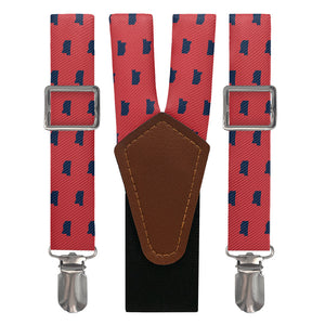 Mississippi State Outline Suspenders - Main View - Knotty Tie Co.