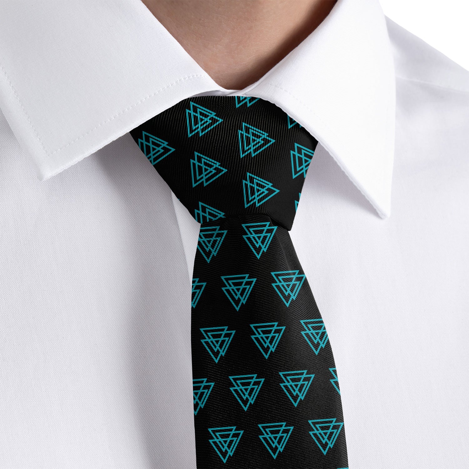 Mod Triangles Necktie - Rolled - Knotty Tie Co.