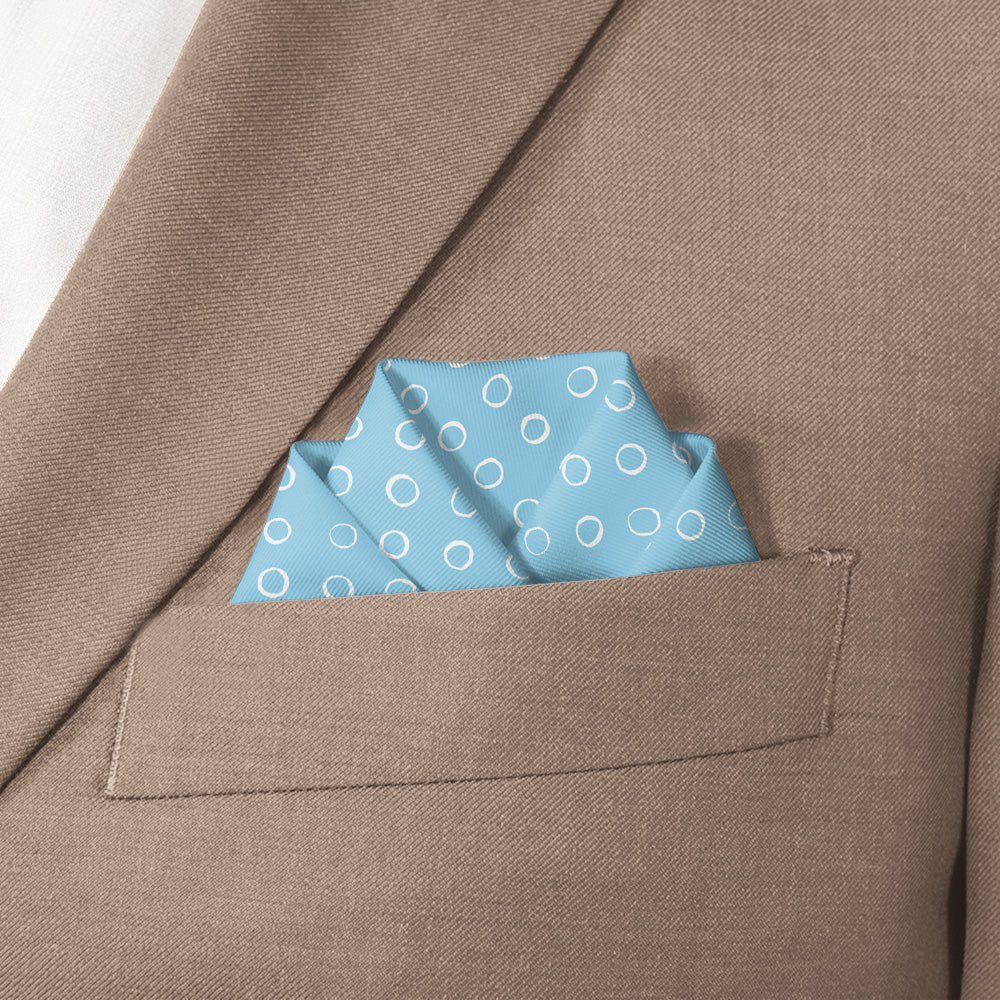 Mod Dots Pocket Square - Scalloped Fold - Knotty Tie Co.