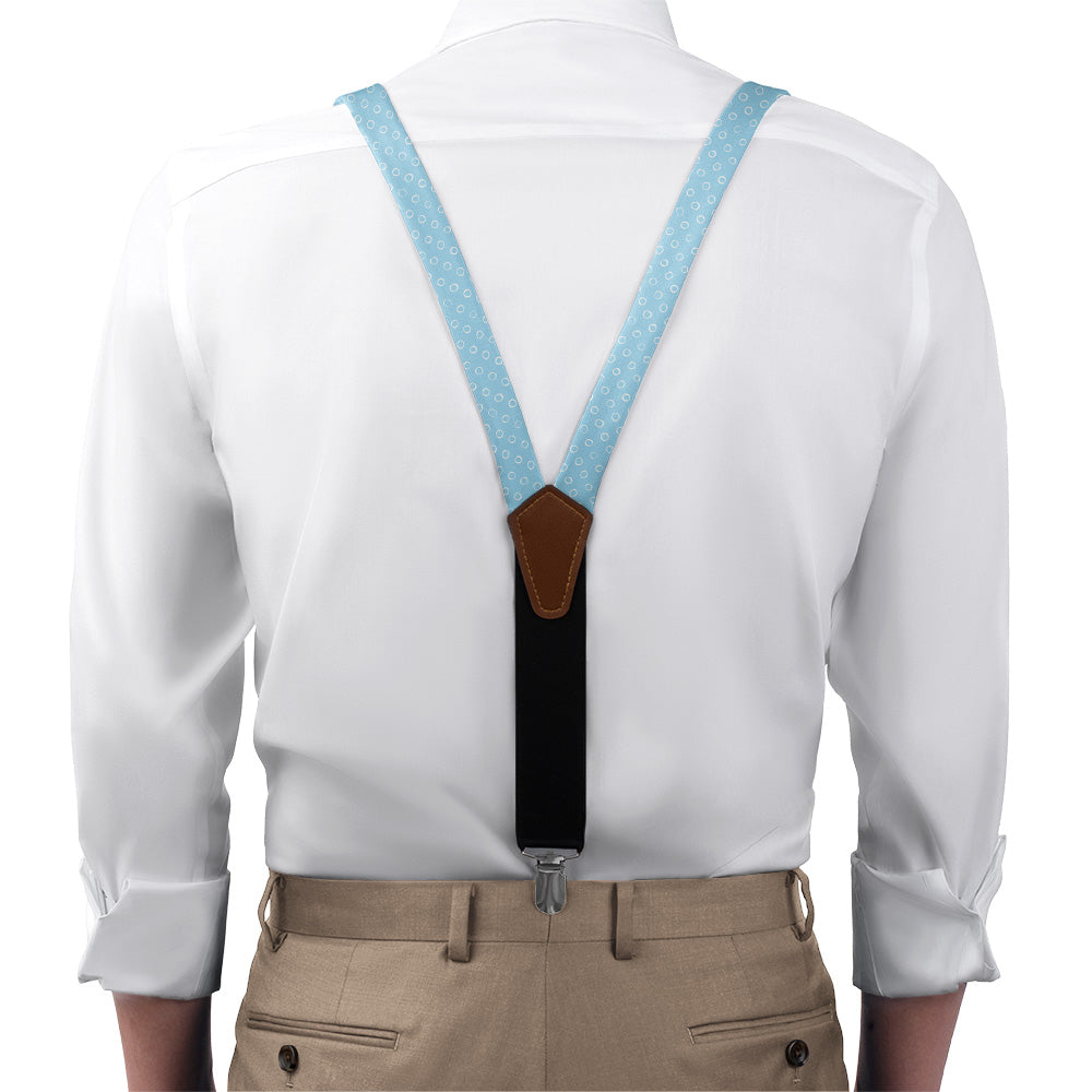 Mod Dots Suspenders - On Model Front View - Knotty Tie Co.