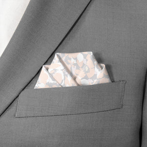 Mod Floral Pocket Square - Scalloped Fold - Knotty Tie Co.