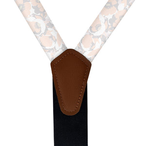 Mod Floral Suspenders - Vegan Leather Y-Back - Knotty Tie Co.