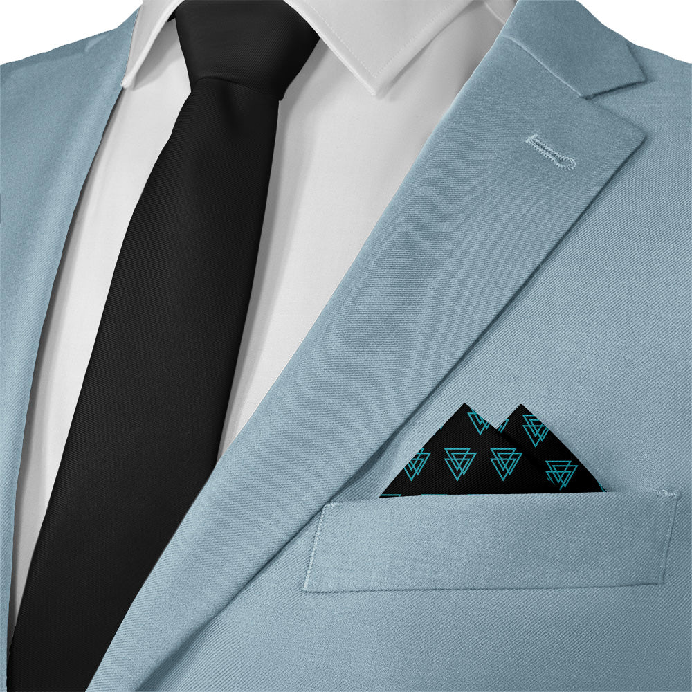 Mod Triangles Pocket Square - 12" Square - Knotty Tie Co.