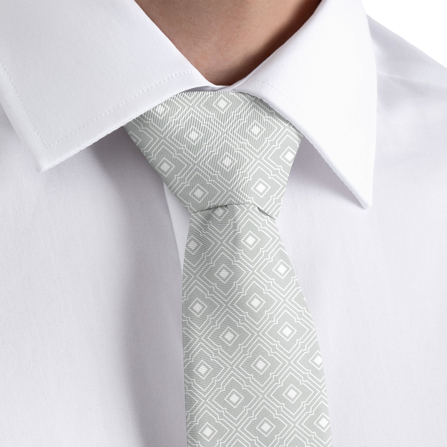 Monroe Geometric Necktie - Rolled - Knotty Tie Co.