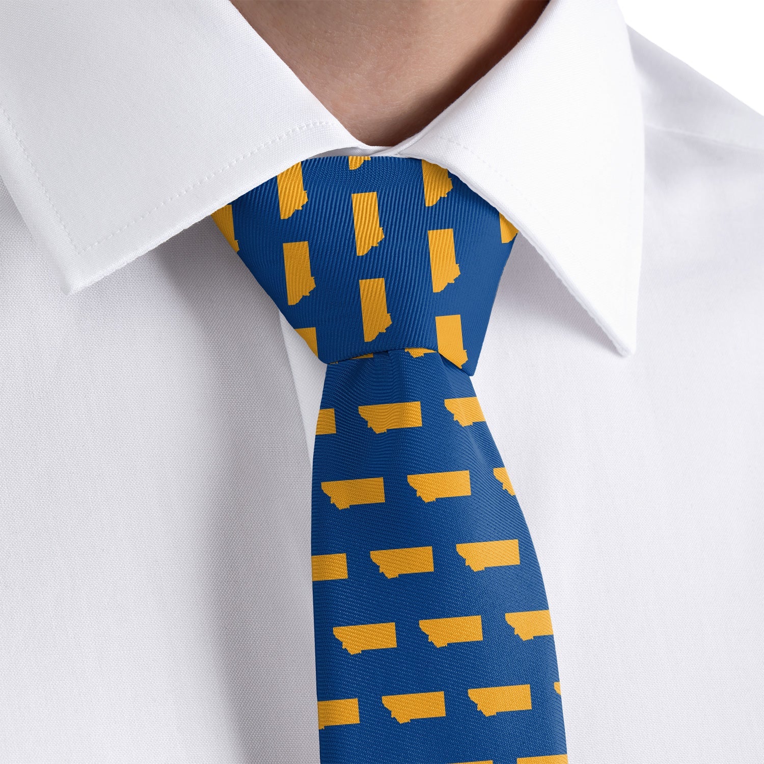 Montana State Outline Necktie - Rolled - Knotty Tie Co.