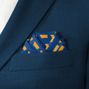 Montana State Outline Pocket Square - Scalloped Fold - Knotty Tie Co.