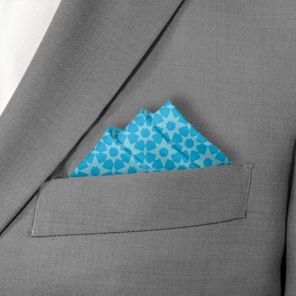 Mosaic Pocket Square - Stairs Fold - Knotty Tie Co.