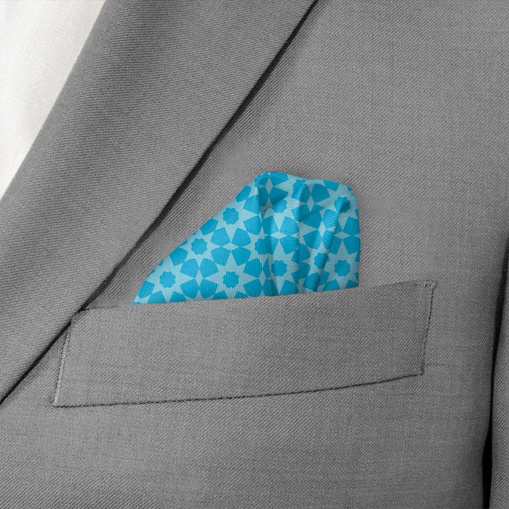 Mosaic Pocket Square - Wave Fold - Knotty Tie Co.