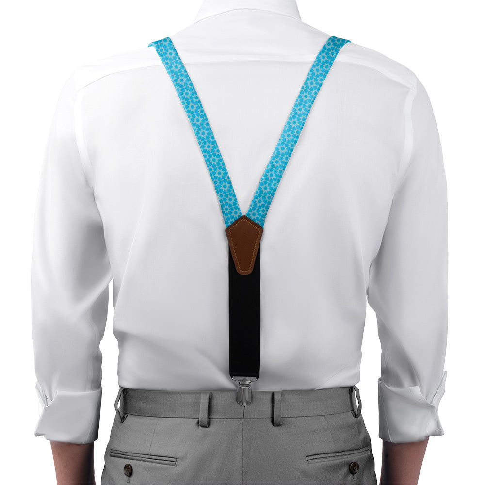 Mosaic Suspenders - On Model Front View - Knotty Tie Co.