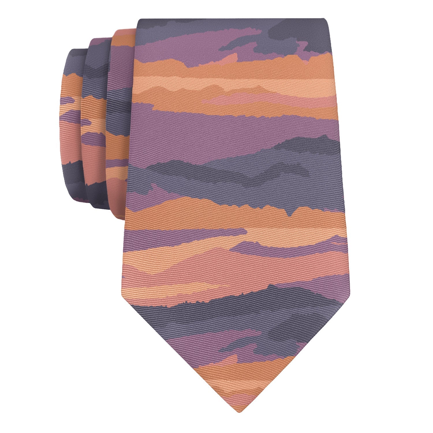Mountain Sunset Necktie - Rolled - Knotty Tie Co.