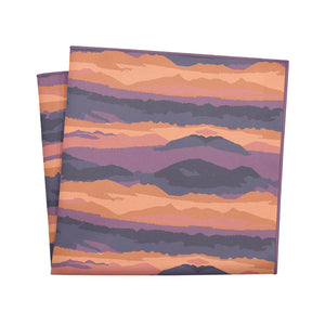 Mountain Sunset Pocket Square - 12" Square - Knotty Tie Co.