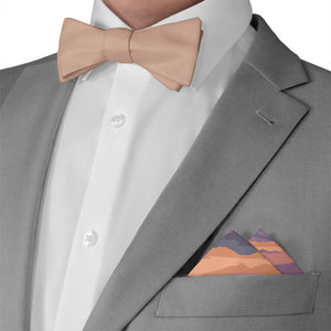 Mountain Sunset Pocket Square - Matching Bow Tie - Knotty Tie Co.