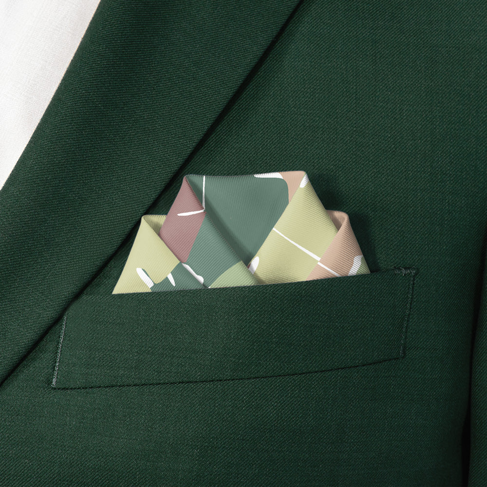 Musa Floral Pocket Square - Scalloped Fold - Knotty Tie Co.