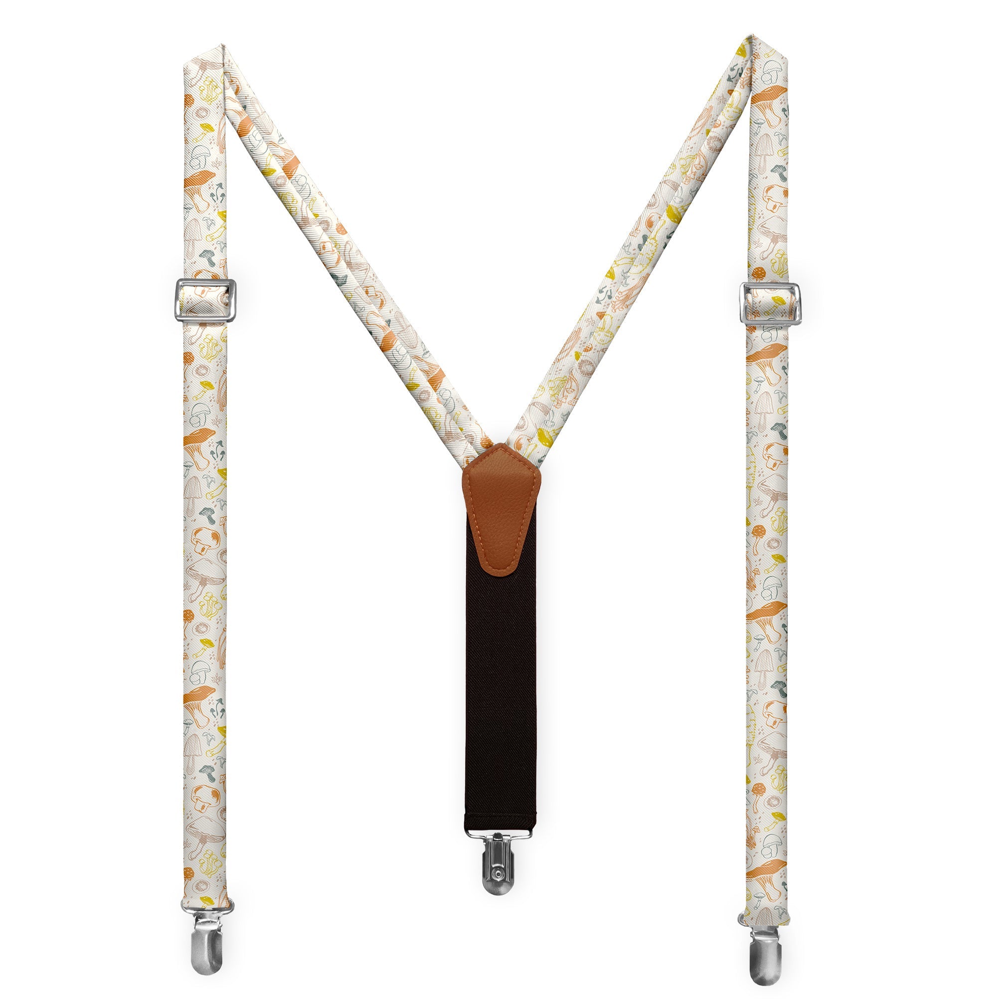 Mushrooms Suspenders - Full Front View - Knotty Tie Co.