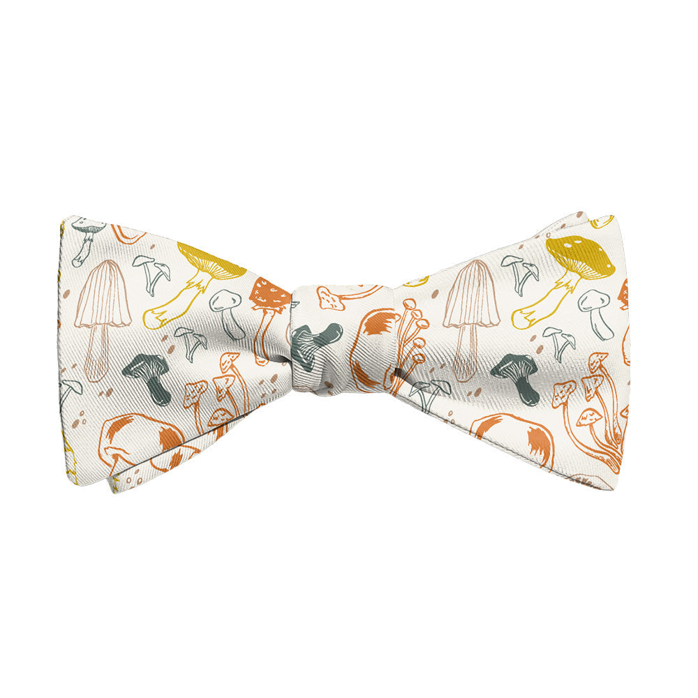 Mushrooms Bow Tie - Adult Extra-Long Self-Tie 18-21" - Knotty Tie Co.