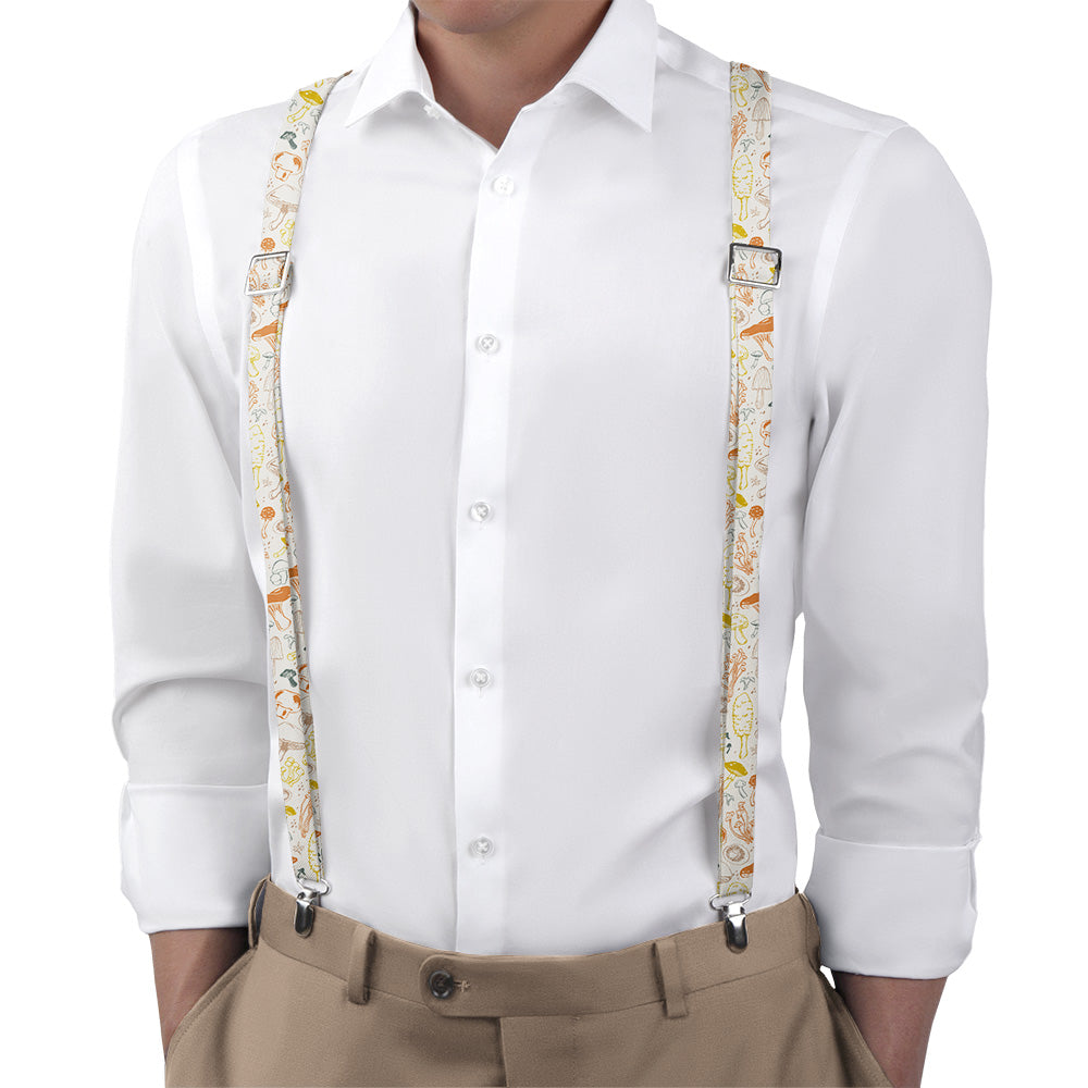 Mushrooms Suspenders - Main View - Knotty Tie Co.