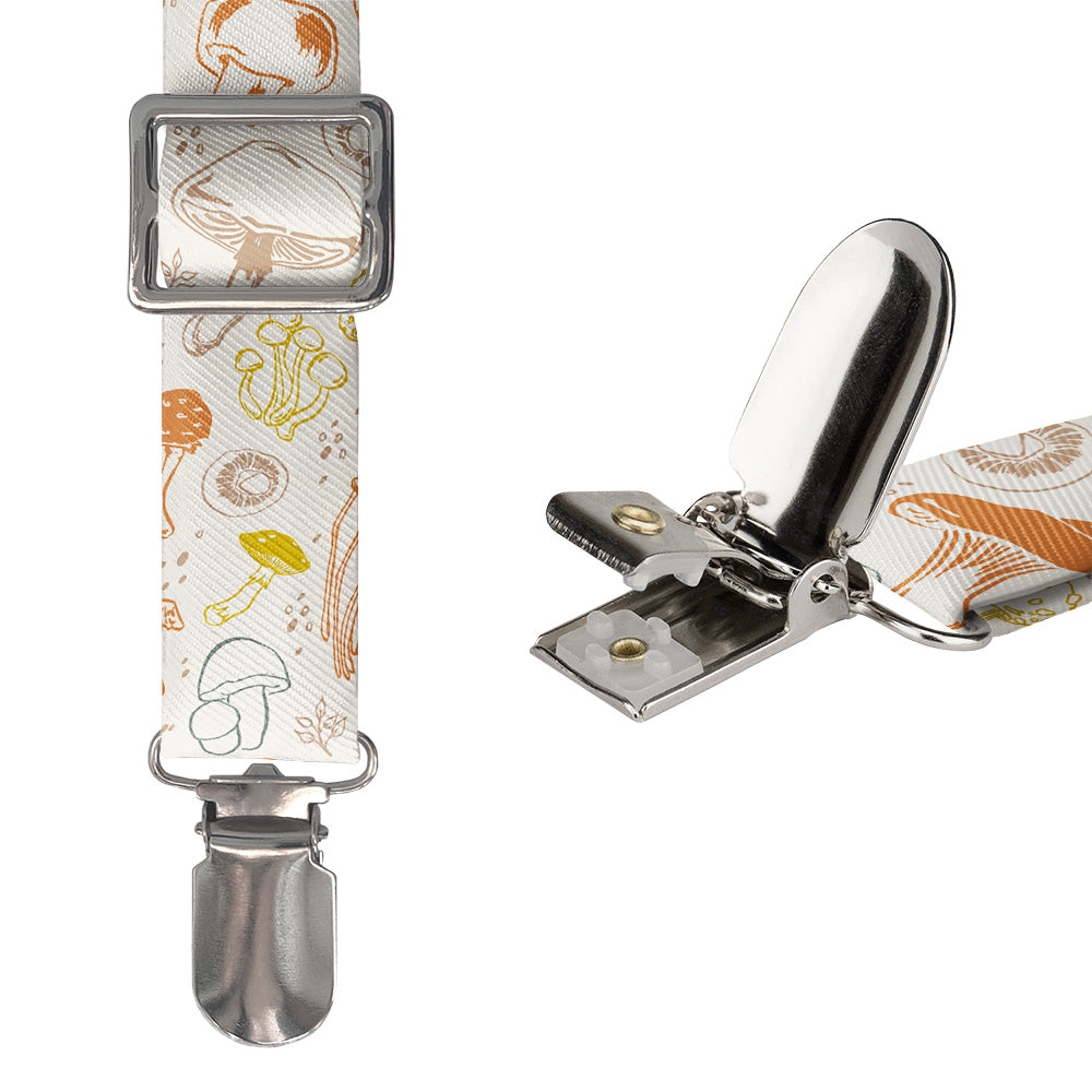 Mushrooms Suspenders - Hardware and Strap - Knotty Tie Co.