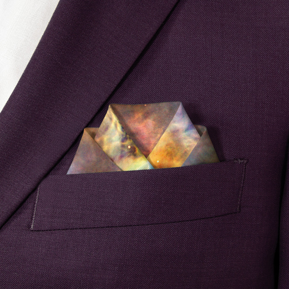 Mystic Mountain Pocket Square - Scalloped Fold - Knotty Tie Co.