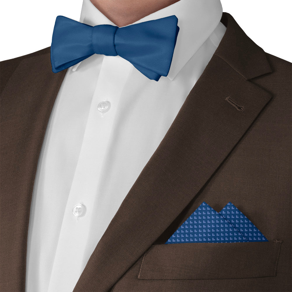 Nailhead Pocket Square - Matching Bow Tie - Knotty Tie Co.