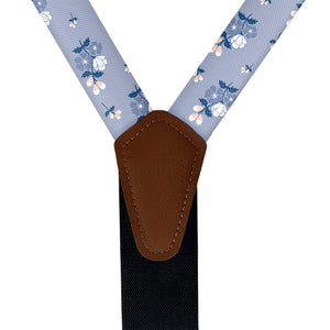 Nani Floral Suspenders - Vegan Leather Y-Back - Knotty Tie Co.