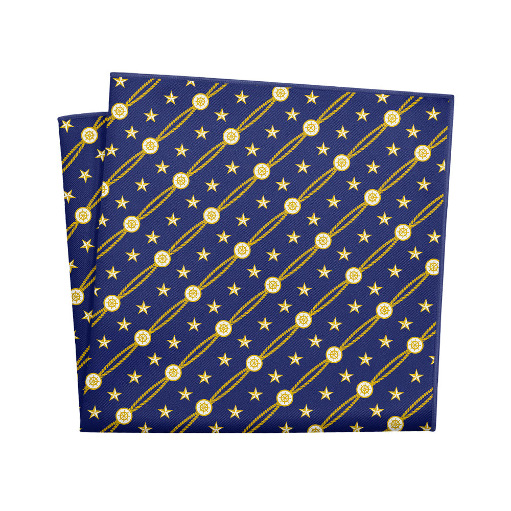 Nautical Stripe Pocket Square - 12" Square - Knotty Tie Co.