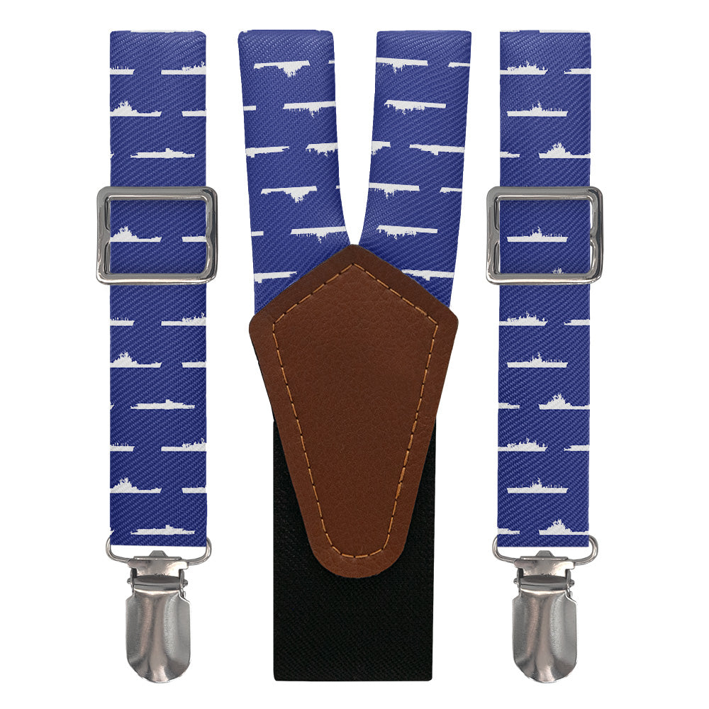 Naval Ships Suspenders - Main View - Knotty Tie Co.