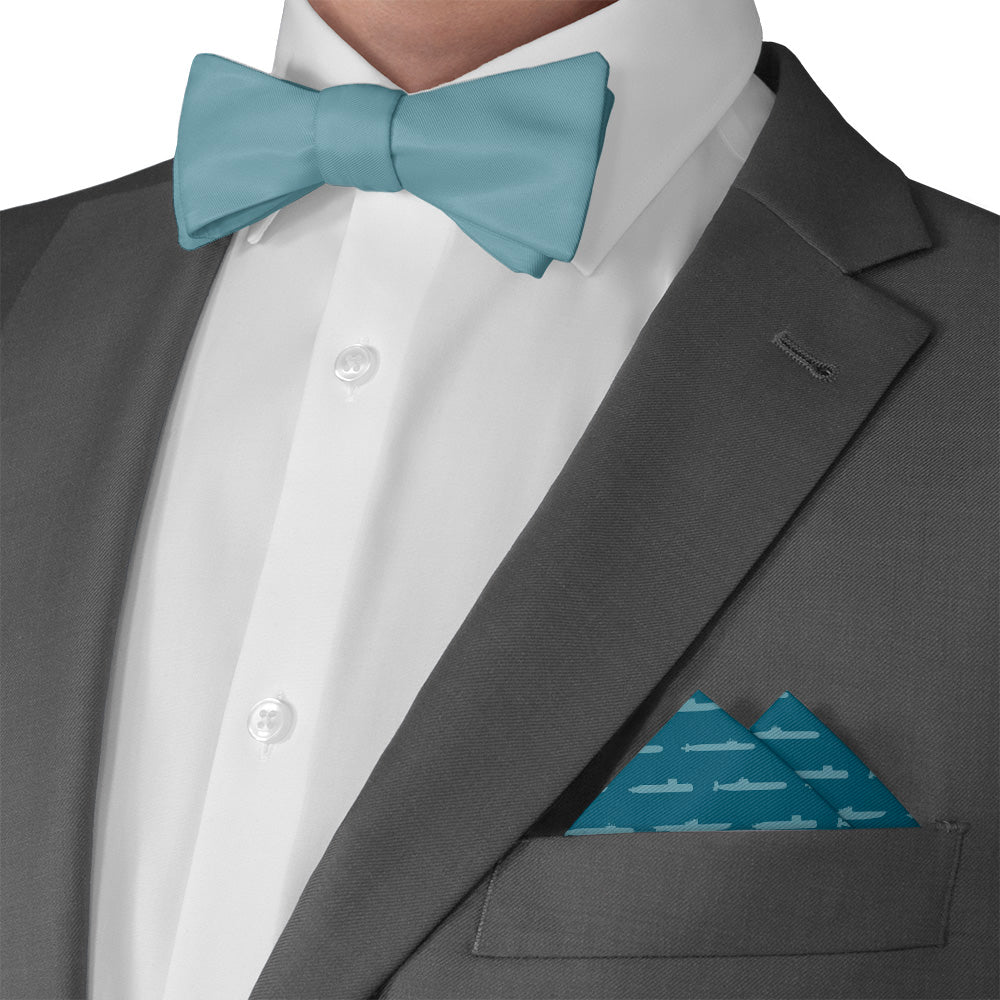 Naval Subs Pocket Square - Matching Bow Tie - Knotty Tie Co.