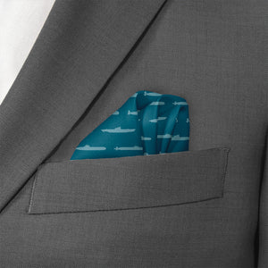 Naval Subs Pocket Square - Wave Fold - Knotty Tie Co.