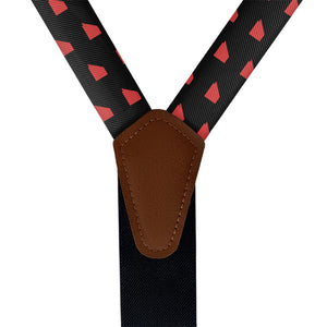 Nevada State Outline Suspenders - Vegan Leather Y-Back - Knotty Tie Co.