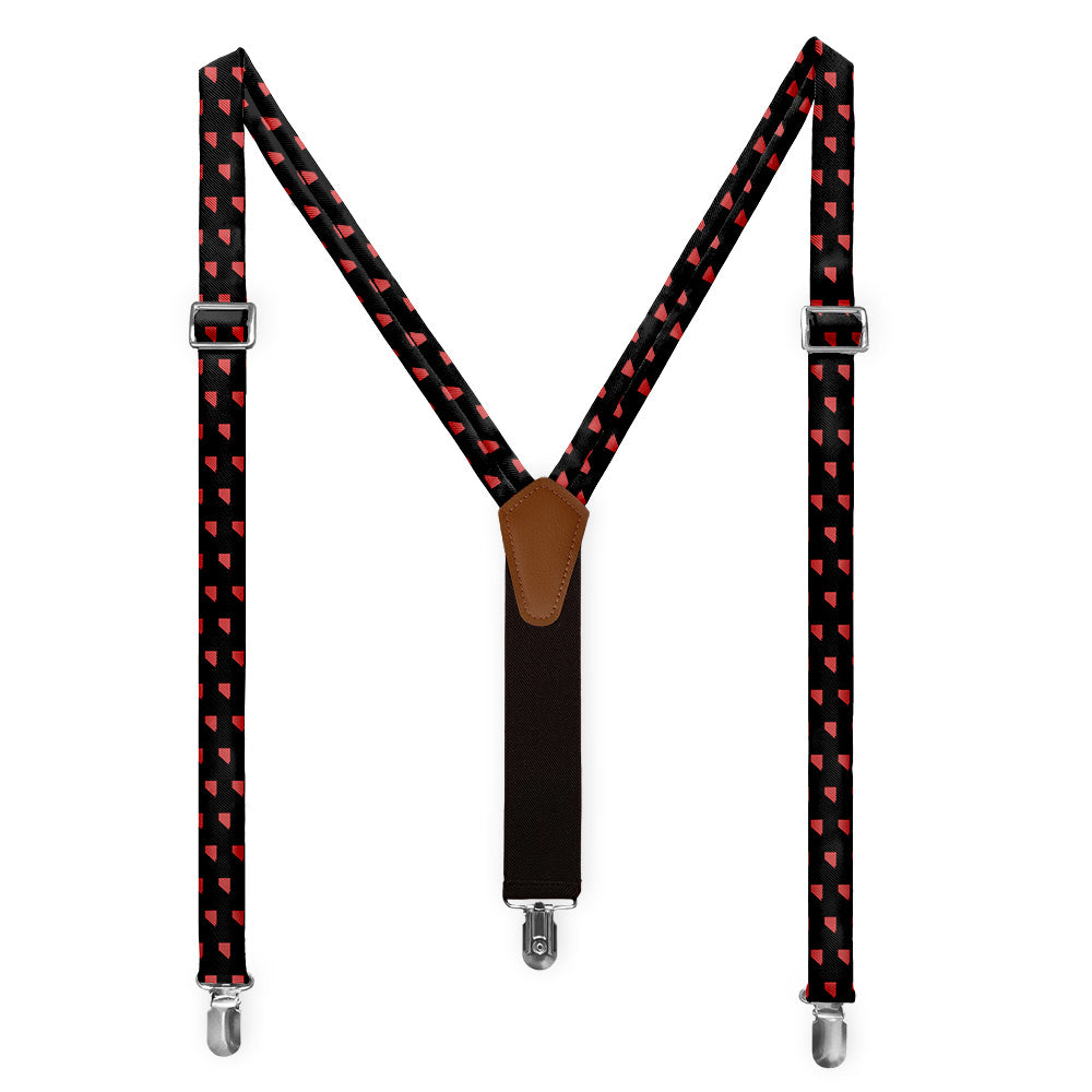 Nevada State Outline Suspenders - Full Front View - Knotty Tie Co.